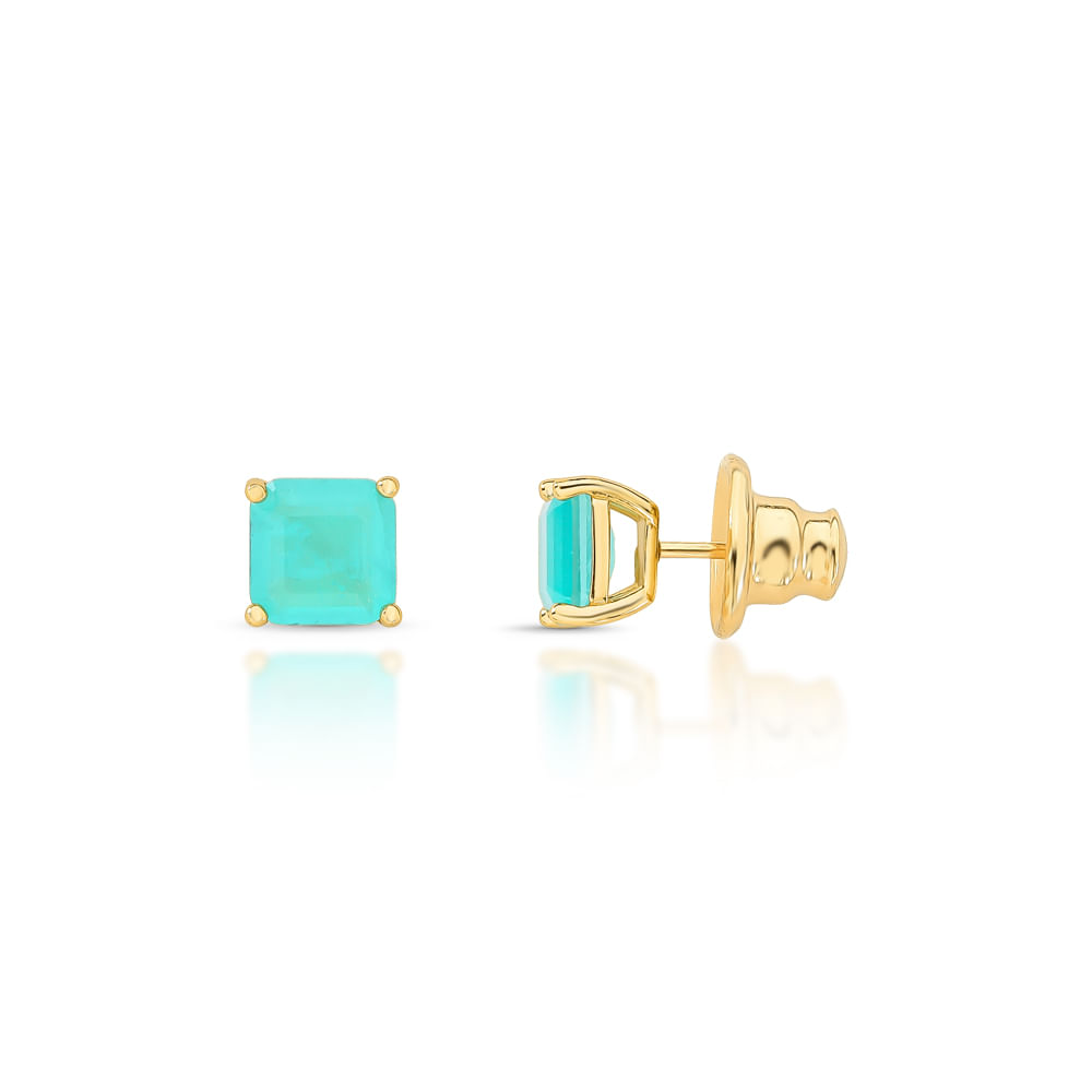 Brinco Dourado com Esmeralda - BR03010302DOTP